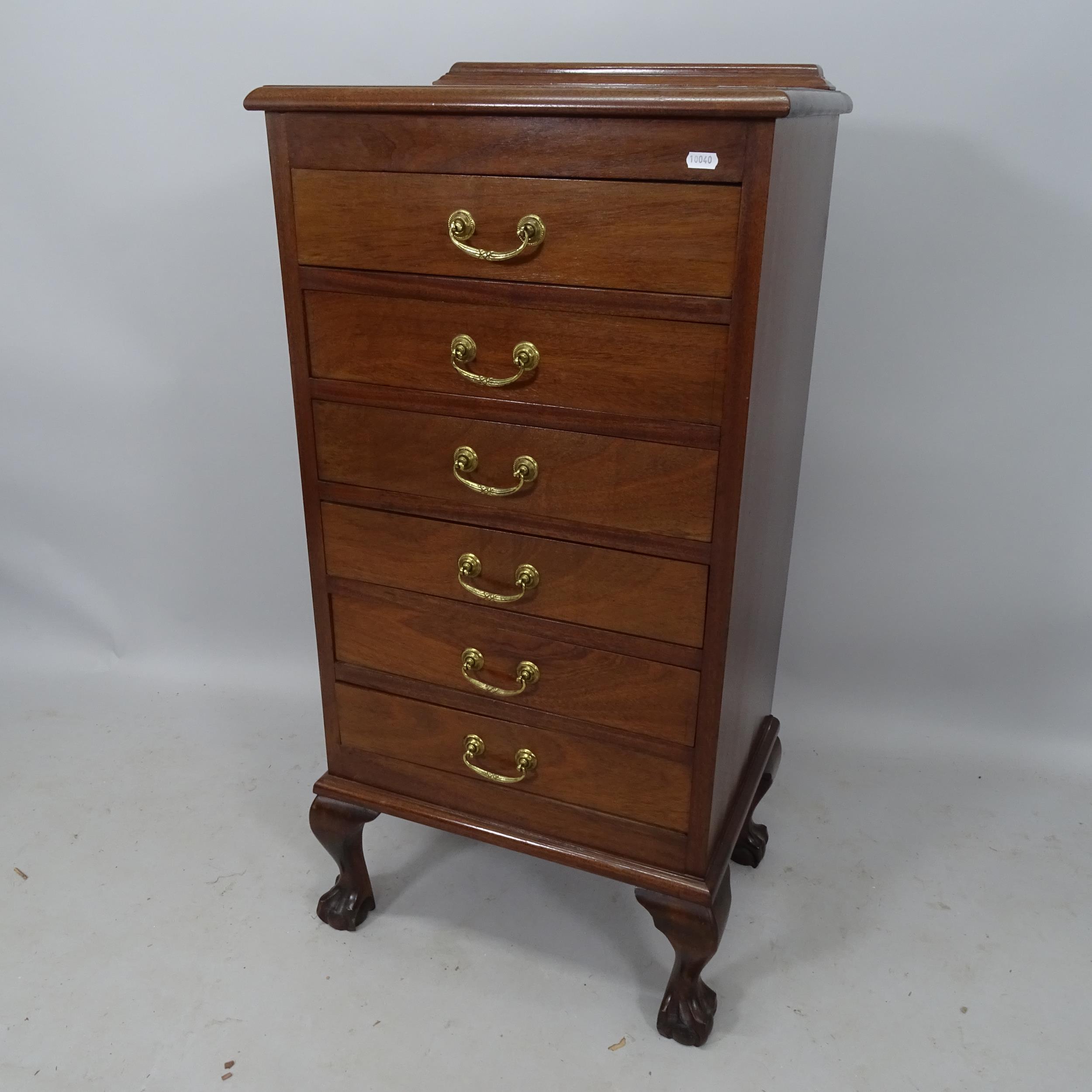 A reproduction mahogany chest of 6 drawers, 51 x 105cm