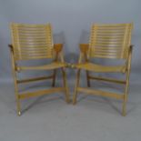 A pair of mid-century Rex folding chairs, by Nico Kralj, 1952