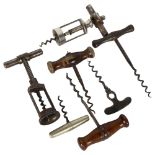 A group of Vintage corkscrews including 2 pillar models etc (7)