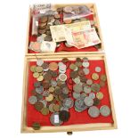 A collection of British and worldwide coins
