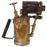 A large Vintage British Monitor no. 52 paraffin blow torch, height 38cm