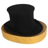 A Vintage Austin Reed Ltd of Regent Street London, opera hat with original box, no size, measurement