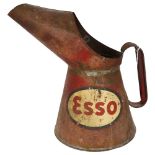 A large Vintage Esso motor oil can, height 28cm