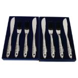 NOBLE - a set of 4 fish knives and forks, by Gense, by Gunnar Cyren, these were originally