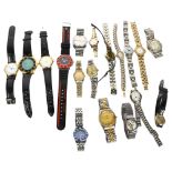 A group of modern quartz lady's and gentleman's wristwatches, including Philip Mercier