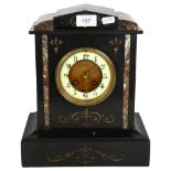 BENETFINK & COMPANY LONDON RETAILER - a Victorian 2-colour slate and marble mantel clock, with