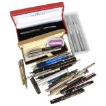 A group of various fountain and other pens, to include Watermans etc