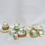 Several part 1930s bone china tea sets, including Fenton Bone China pattern 5366, Paragon a