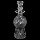 A Waterford Crystal Thistle pattern decanter and stopper, height 20cm