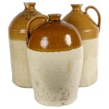 Fulham Pottery flagon, impressed 1395 Chapman Rye, 41cm, and 2 other flagons