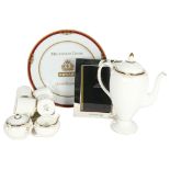 WEDGWOOD - a Cavendish Queen Elizabeth II World Cruise 1994 coffee service for 4 people, including