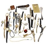 A collection of lady's quartz wristwatches, including Corvette, Longines, Avia, a Stima watch, a