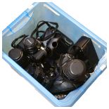 A quantity of various Vintage cameras and equipment, including Canon, Pentax, Minolta etc