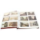 An interesting postcard album containing 316 Vintage and later postcards, depicting scenes of