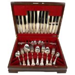 K BRIGHT LTD - a silver plated canteen of cutlery for 6 people, King's pattern, in fitted canteen