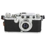 LEICA - a Rangefinder camera, serial no. 542500, a Leitz Elmar lens F=5cm 1:35