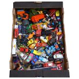 A large quantity of diecast toy cars and vehicles, including Hot Wheels, Corgi, Matchbox etc