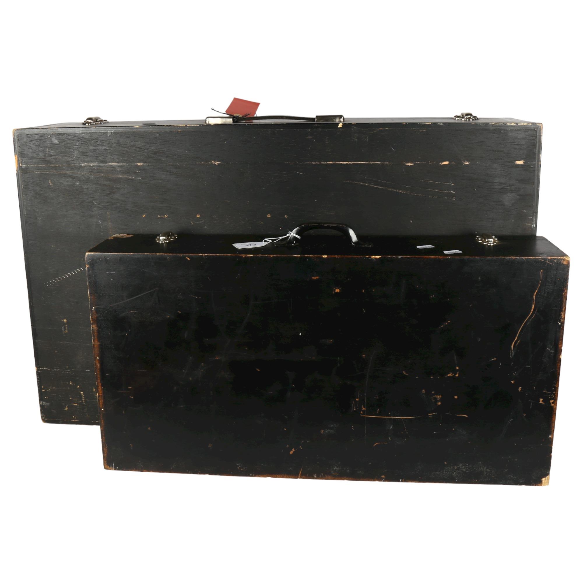 2 Vintage carpenter's/joiner's toolboxes, no tools included, largest L80cm, H20cm, W50cm - Bild 2 aus 4