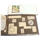 Album containing cartoon drawings and sketches, circa 1900