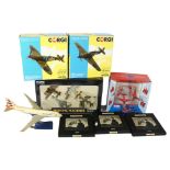 A quantity of Corgi Anniversary limited edition diecast aeroplanes, including the Red Arrows 1965 -