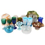 A group of glassware, including a pair of Waterford Crystal glasses, a pair of Orrefors vases,