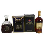 A selection of Brandy, Whisky and Rum, including Viska Premium Special Mistletoe Brandy, Crown Royal