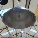 A mid-century pendant hanging light fitting, and a made for Habitat black metal light fitting (2),
