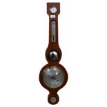 An aneroid wall barometer with thermometer and hydrometer, 89cm