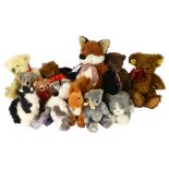 A quantity of Vintage and limited edition teddy bears, including Charlie Bears "Teeny" no. 1250,