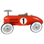 A child's metal ride-on toy car, length 75cm