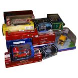 A quantity of Corgi, Oxford Diecast, and various other diecast models, all boxed or in display