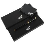 A boxed Mont Blanc fountain pen, with spare black cartridges