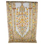 A Kashmiri silk wall hanging, 106cm x 65cm