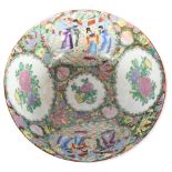 A large Chinese famille rose bowl, figural and floral decoration, diameter 31cm