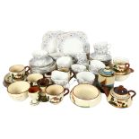 Extensive Royal Grafton porcelain tea service, and various Torquay motto ware items including teapot