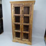 An Indian Sheesham 2 door cabinet 102cm x 187cm x 54cm