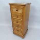 A French marble topped pot cupboard. 38 x 91 x 35cm.