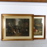 An Antique coloured print "the children in the wood", and another (2)