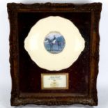 Royal Doulton limited edition commemorative plate, The Grand National 1927, in cabinet frame,