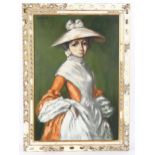 Barry Leighton Jones, oil on board, portrait of a woman, signed and dated '66, 64cm x 43cm, framed