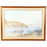 Richard Sheridan, watercolour, harbour scene, signed, 50cm x 70cm, framed