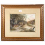 J Crosthwaite, 2 watercolours, rural scenes, signed, 24cm x 35cm, framed