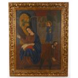 20th century Cusco/Spanish School, oil on canvas, religious composition, unsigned, 85cm x 65cm,