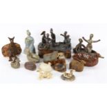 Mana Lagereholm (1946 - 2001), collection of Studio pottery figures, largest height 25cm