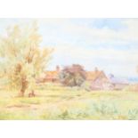 Berenger Benger, watercolour, Welsh farm scene, signed and dated 1896, 26cm x 35cm, framed