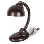 An Erik Kirkman Cole Bakelite desk lamp circa 1930, height 36cm Good condition but needs rewiring