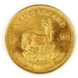 A 1974 South Africa 1oz fine gold Krugerrand coin, 34g