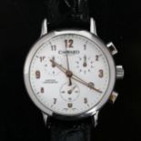 CHRISTOPHER WARD - a stainless steel C3 Malvern MK II quartz chronograph wristwatch, white dial with