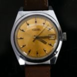 PAKEMA - a Vintage Russian stainless steel mechanical wristwatch, champagne dial with baton hour