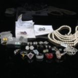 A quantity of modern silver stone set jewellery, most with gemstone certificates Lot sold as seen